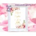 Floral hashtag sign template,Gold hashtag sign template, (31i)